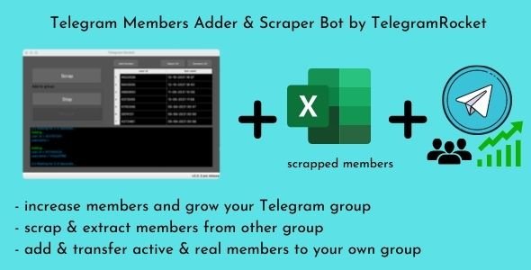 Telegram Members Adder & Scraper Bot by TelegramRocket