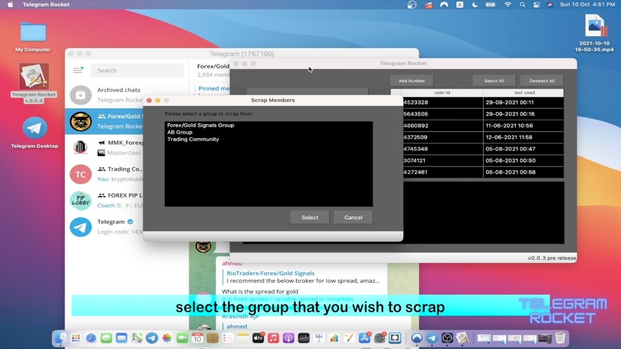 Telegram Members Adder & Scraper Bot by TelegramRocket Preview